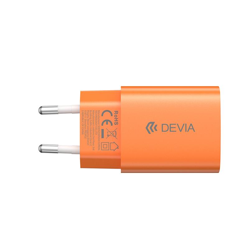 Devia sieťová nabíjačka Ultra6 PD Dynamic Charger 40W (Max 60W) + Cable - Orange