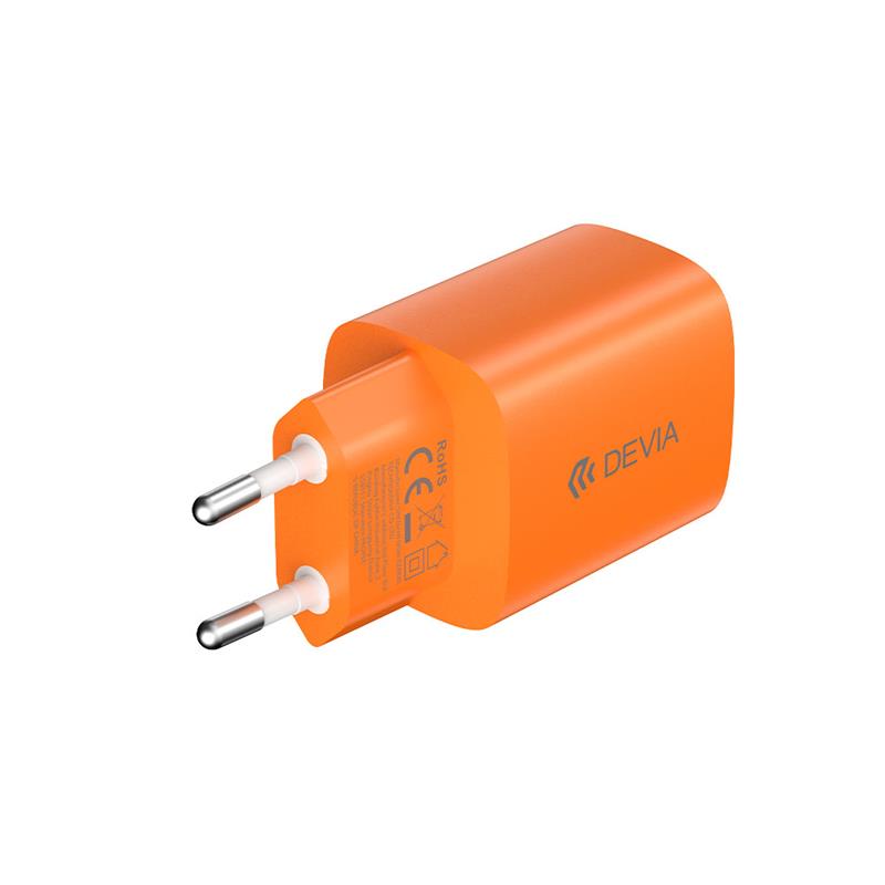 Devia sieťová nabíjačka Ultra6 PD Dynamic Charger 40W (Max 60W) + Cable - Orange