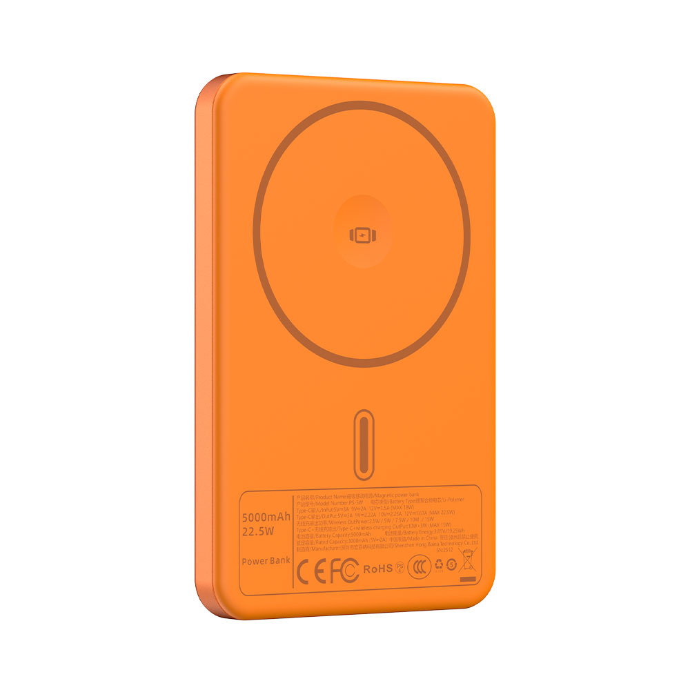 Devia powerbank Ultra13 Solid State Magnetic 5.000 mAh PD 22.5W - Orange