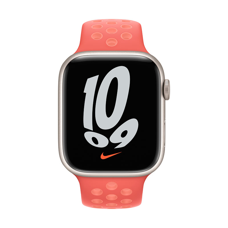 Apple Watch 45mm Magic Ember/Crimson Bliss Nike Sport Band - Regular *Rozbalený*