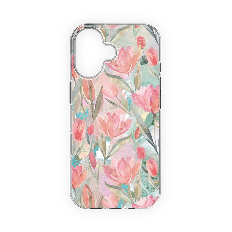 iDeal Fashion Clear Case MagSafe iPhone 16 Tulip Bloom