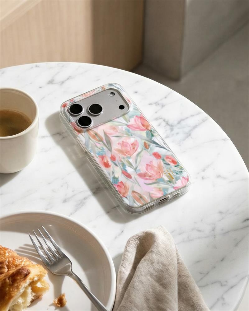 iDeal Fashion Clear Case MagSafe iPhone 17 Pro Tulip Bloom