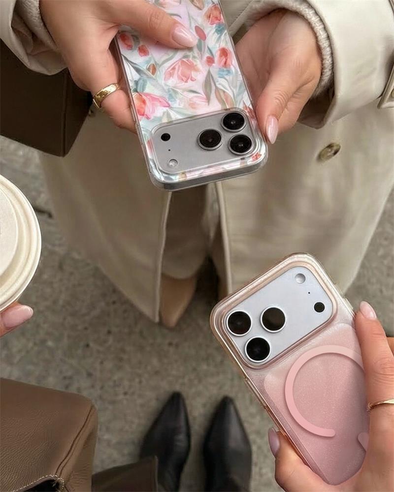 iDeal Fashion Clear Case MagSafe iPhone 17 Pro Tulip Bloom