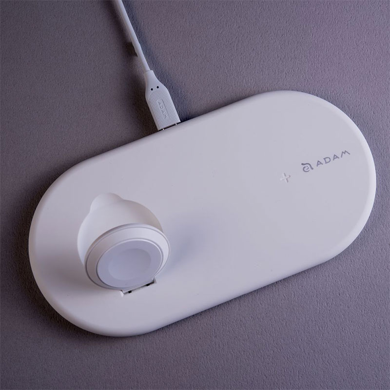 Adam Elements Omnia Q2 2-in-1 Fast Charging Stand - White *Rozbalený*