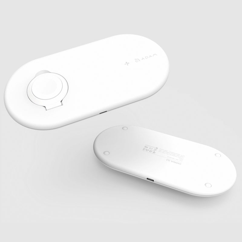 Adam Elements Omnia Q2 2-in-1 Fast Charging Stand - White *Rozbalený*