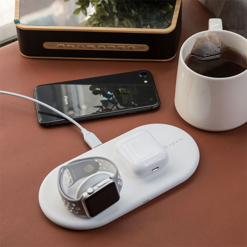 Adam Elements Omnia Q2 2-in-1 Fast Charging Stand - White *Rozbalený*