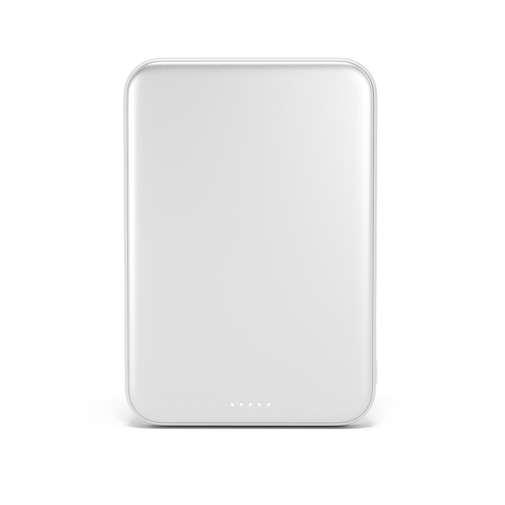 Epico UltraPack Qi2 25W Slim 5000mAh hliníková Mag+ bezdrátová powerbanka EM55-stříbrná