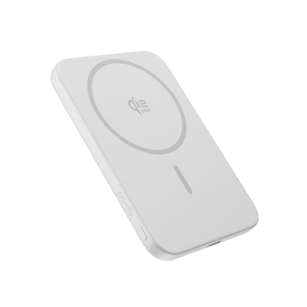 Epico UltraPack Qi2 25W Slim 5000mAh hliníková Mag+ bezdrátová powerbanka EM55-stříbrná