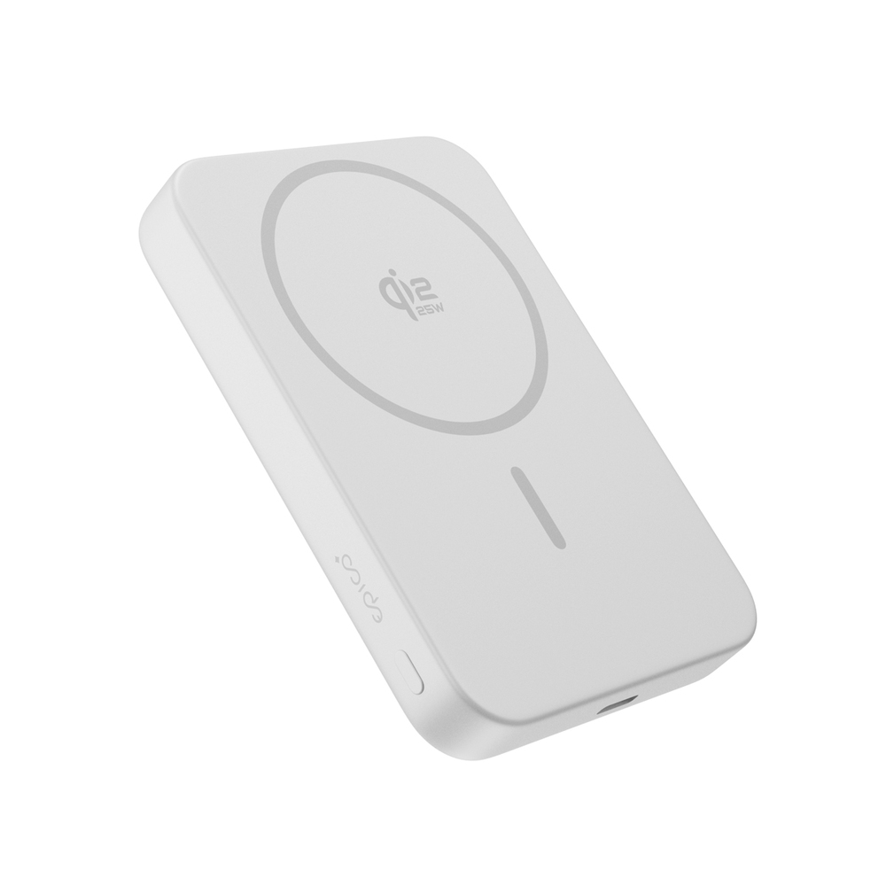 Epico UltraPack Qi2 25W Slim 10000mAh hliníková Mag+ bezdrátová powerbanka EM75-stříbrná