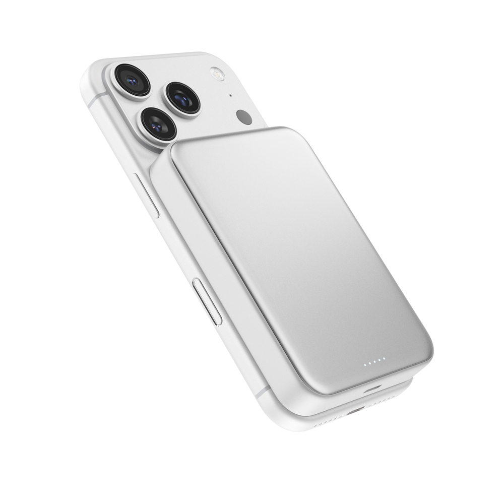 Epico UltraPack Qi2 25W Slim 10000mAh hliníková Mag+ bezdrátová powerbanka EM75-stříbrná