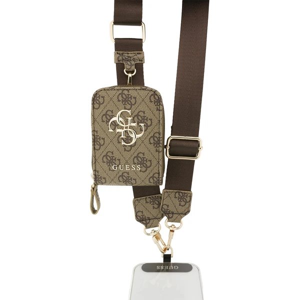 Guess Crossbody Popruh PU 4G Metal Logo + Peněženka hnědý