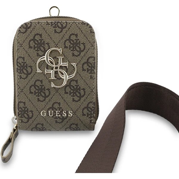 Guess Crossbody Popruh PU 4G Metal Logo + Peněženka hnědý