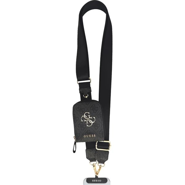 Guess Crossbody Popruh PU 4G Metal Logo + Peněženka černý