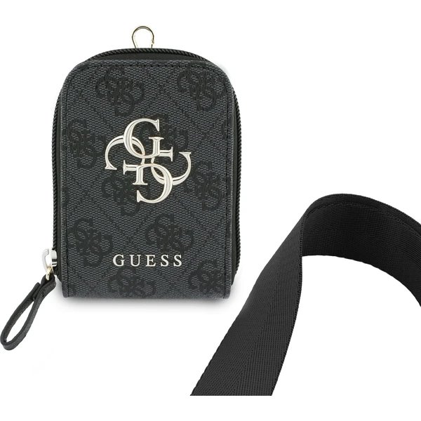Guess Crossbody Popruh PU 4G Metal Logo + Peněženka černý