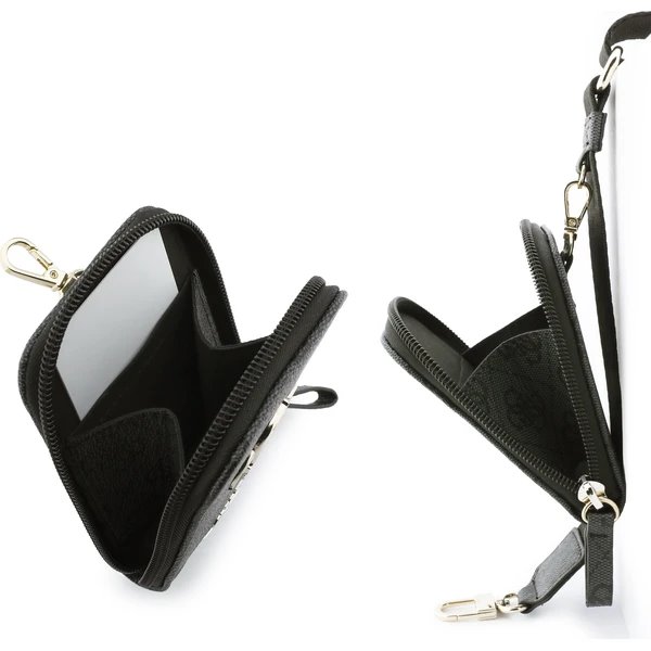 Guess Crossbody Popruh PU 4G Metal Logo + Peněženka černý