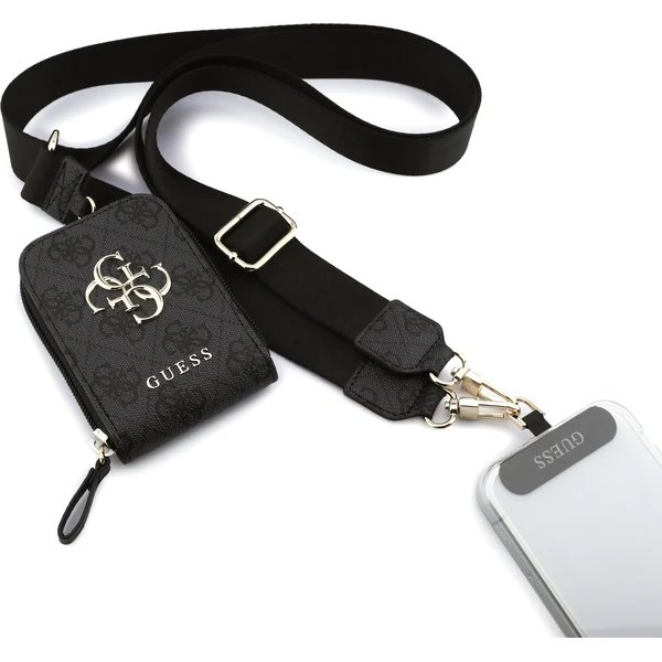 Guess Crossbody Popruh PU 4G Metal Logo + Peněženka černý