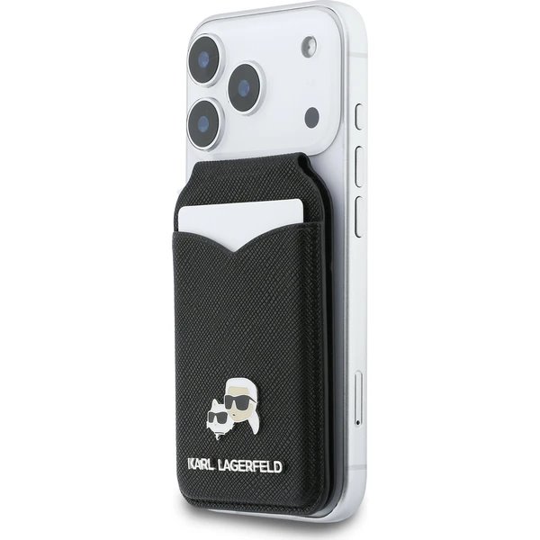 Karl Lagerfeld Mirror MagSafe Cardslot Peněženka se Stojanem černá