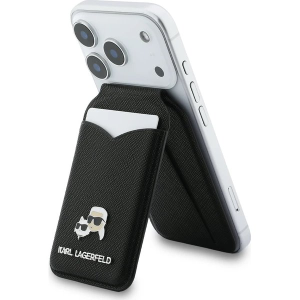 Karl Lagerfeld Mirror MagSafe Cardslot Peněženka se Stojanem černá