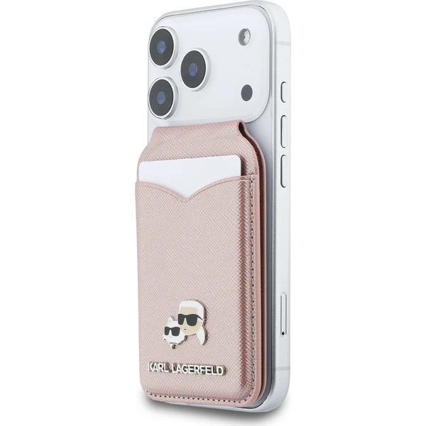 Karl Lagerfeld Mirror MagSafe Cardslot Peněženka se Stojanem růžová