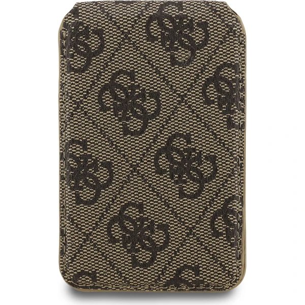 Guess PU 4G Mirror MagSafe Cardslot Peněženka se Stojanem hnědá