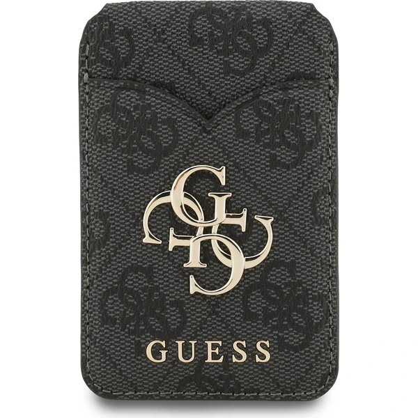 Guess PU 4G Mirror MagSafe Cardslot Peněženka se Stojanem černá