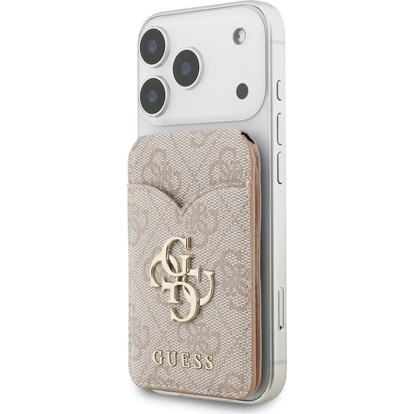 Guess PU 4G Mirror MagSafe Cardslot Peněženka se Stojanem růžová