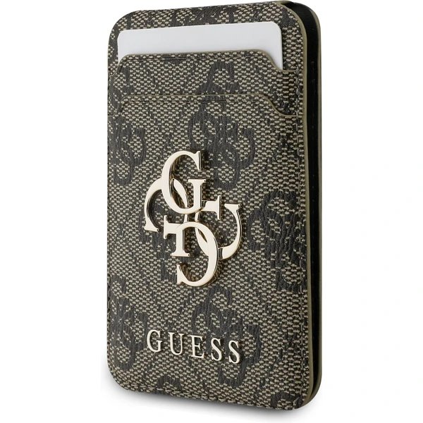 Guess PU 4G MagSafe Cardslot Peněženka se Stojanem hnědá