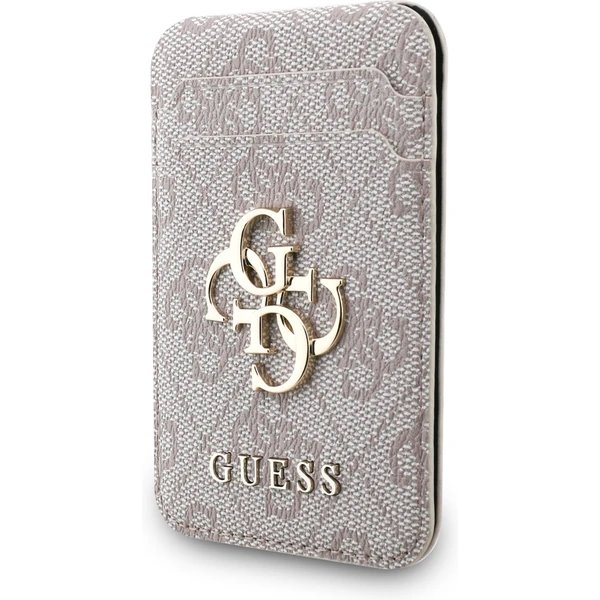 Guess PU 4G MagSafe Cardslot Peněženka se Stojanem růžová