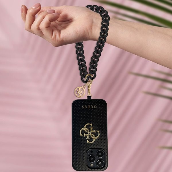 Guess Univerzální Popruh na Ruku 4G Charm černý