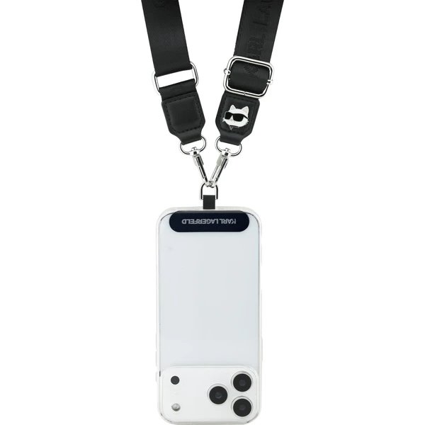 Karl Lagerfeld Universal Crossbody Popruh Choupette Patch černý