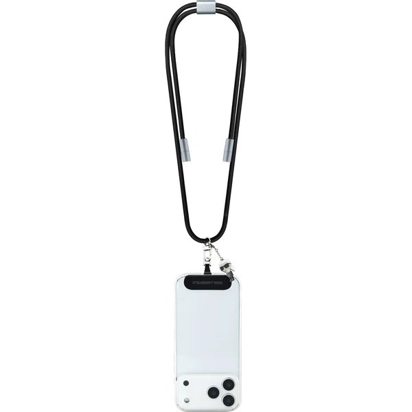 Karl Lagerfeld Ikonik Charm Popruh s Integrovaným Nabíjecím Kabelem USB-C/USB-C Black černý