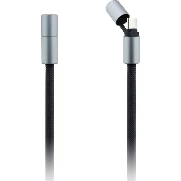 Karl Lagerfeld Ikonik Charm Popruh s Integrovaným Nabíjecím Kabelem USB-C/USB-C Black černý
