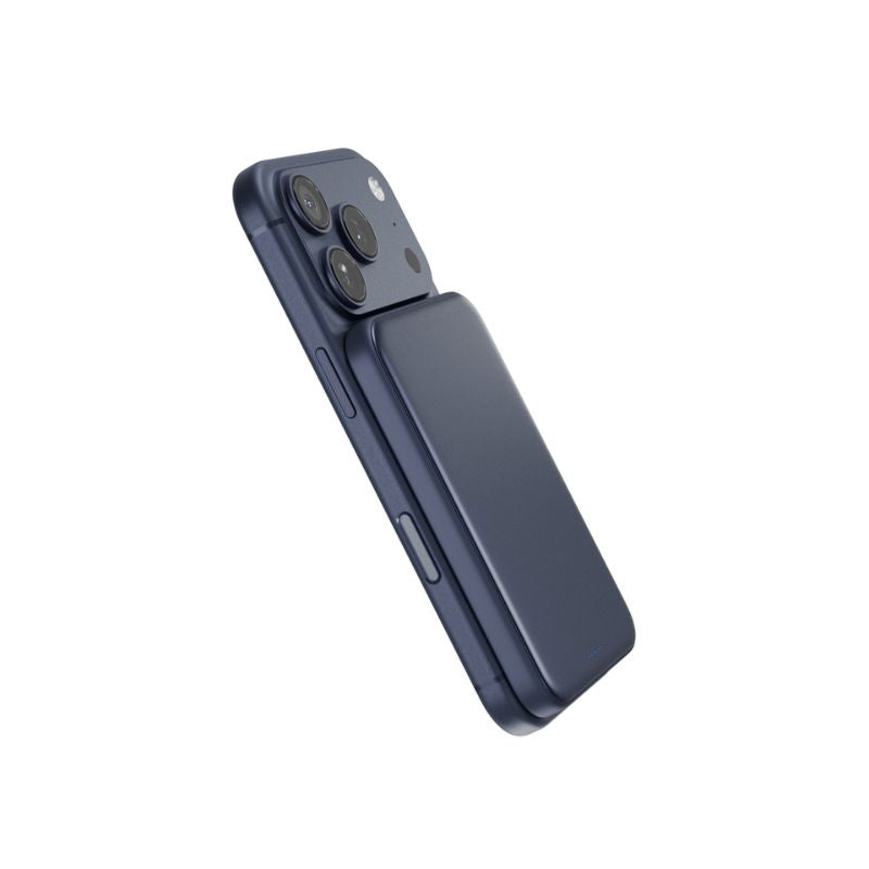 Epico UltraPack Qi2 25W Slim 5000mAh hliníková Mag+ bezdrôtová powerbanka EM55 - tmavo modrá