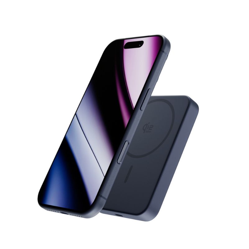 Epico UltraPack Qi2 25W Slim 10000mAh hliníková Mag+ bezdrôtová powerbanka EM75 - tmavo modrá