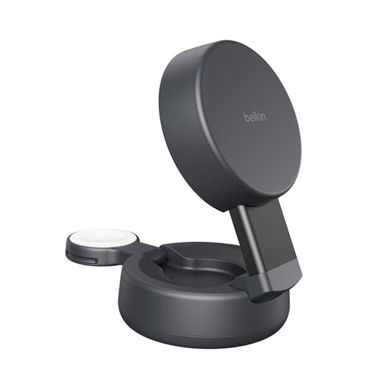 Belkin UltraCharge Pro 2-in-1 Convertible Magnetic Charger with Qi2 25W - Charcoal