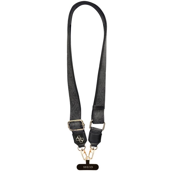 Guess Crossbody Popruh PU 4G Metal Logo čierny
