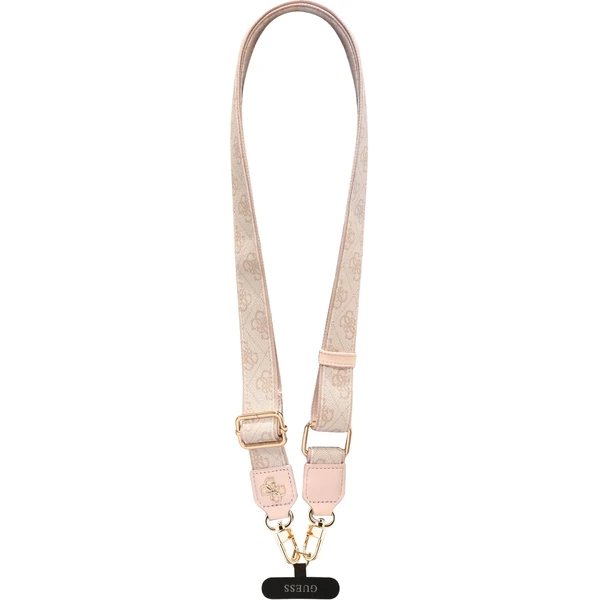 Guess Crossbody Popruh PU 4G Metal Logo ružový