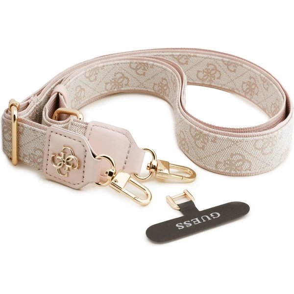 Guess Crossbody Popruh PU 4G Metal Logo ružový