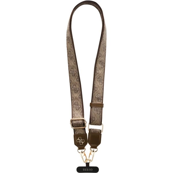 Guess Crossbody Popruh PU 4G Metal Logo hnedý
