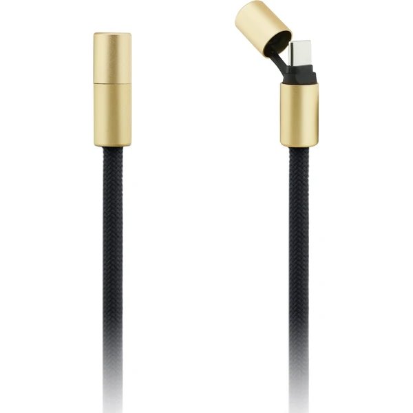 Guess Crossbody Popruh 4G Charm s Nabíjacím Káblom USB-C/USB-C čierny