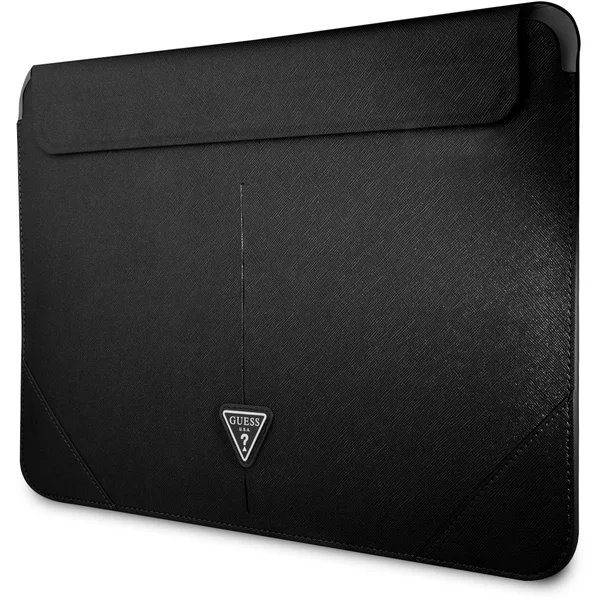 Guess Saffiano Triangle Metal Logo Púzdo na MacBook 13/14" čierne