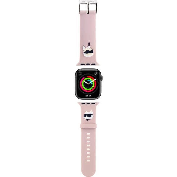 Karl Lagerfeld Karl and Choupette Head NFT Remienok pre Apple Watch 38/40/41 ružový
