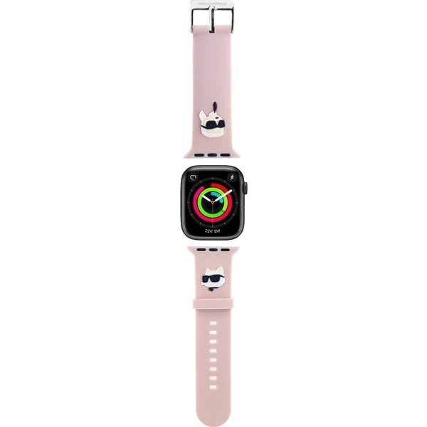 Karl Lagerfeld Karl and Choupette Head NFT Remienok pre Apple Watch 42/44/45/46/49 ružový