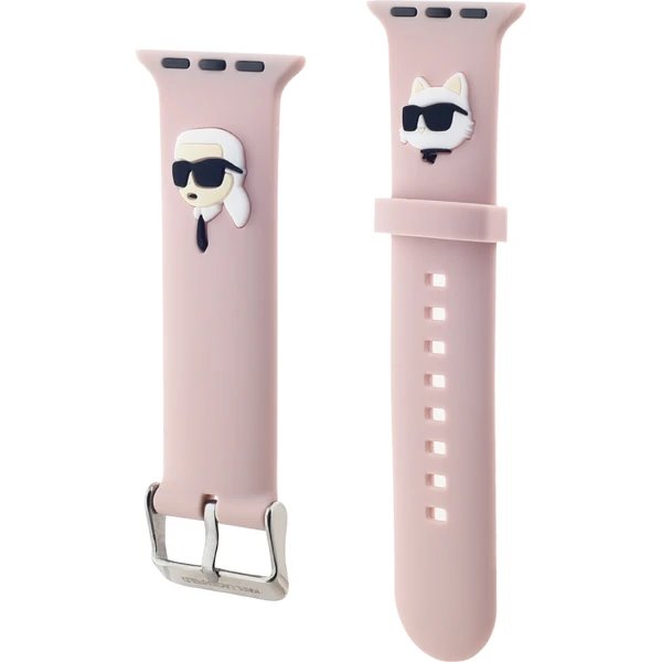 Karl Lagerfeld Karl and Choupette Head NFT Remienok pre Apple Watch 42/44/45/46/49 ružový