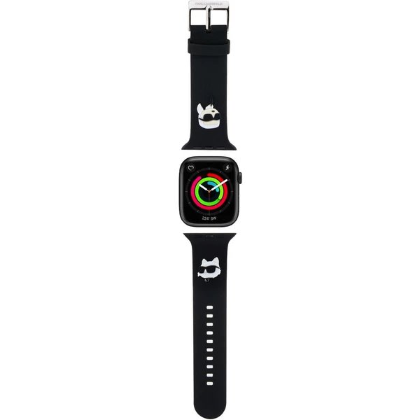 Karl Lagerfeld Karl and Choupette Head NFT Remienok pre Apple Watch 38/40/41 čierny
