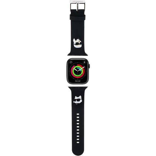 Karl Lagerfeld Karl and Choupette Head NFT Remienok pre Apple Watch 42/44/45/46/49 čierny