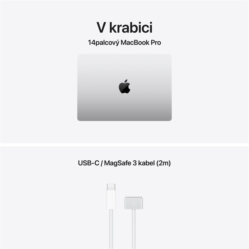 CTO MacBook Pro 14" Apple M5 Pro 15core CPU 16core GPU 24GB 2TB Stříbrný CZ s Nanotexturou