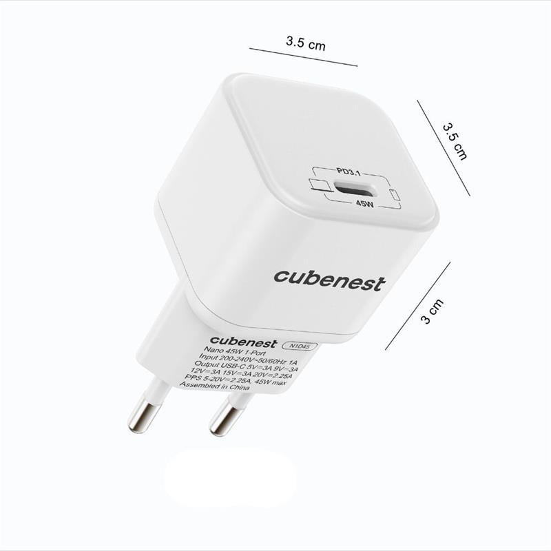 Cubenest PD Nano Adapter 45W N1D45 - biela