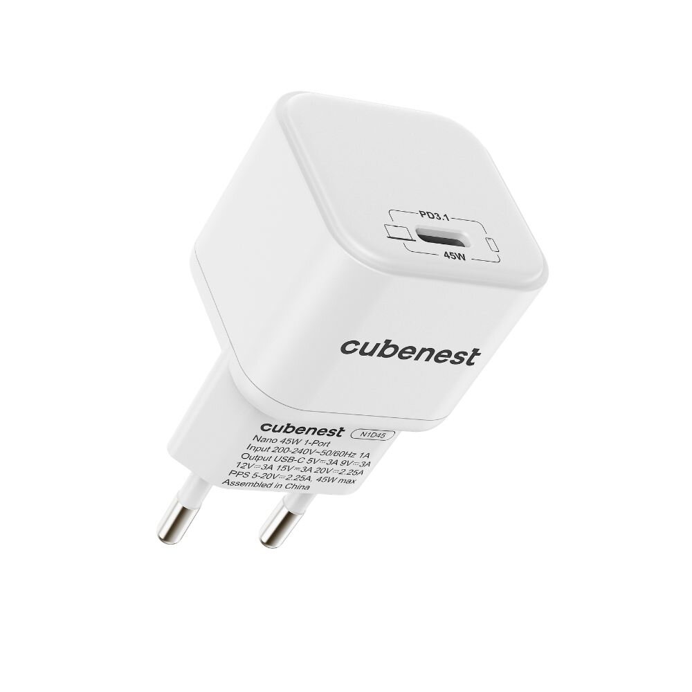 Cubenest PD Nano Adapter 45W N1D45 - biela