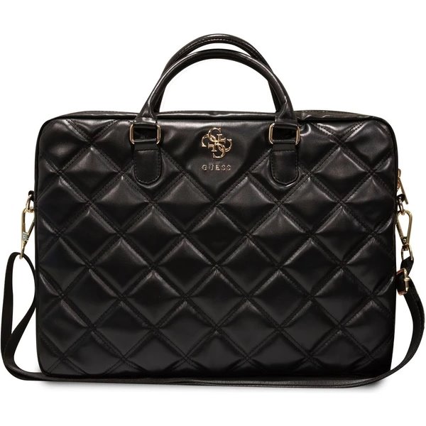 Guess PU Quilted 4G Metal Logo Taška na MacBook 15/16" čierna
